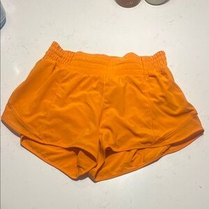 lululemon athletica Bright Orange Running Shorts, Women’s size 6, NW/OT